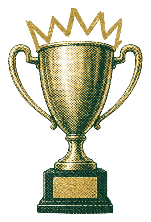 Gold trophy with the Plutocrata crown